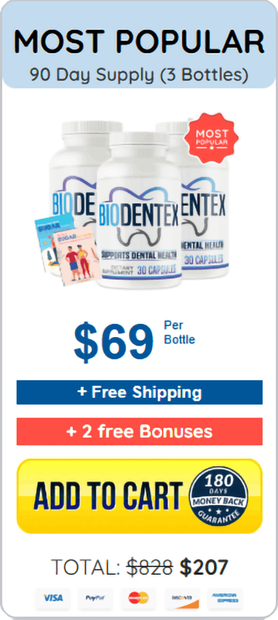 Biodentex oredr 3 bottles